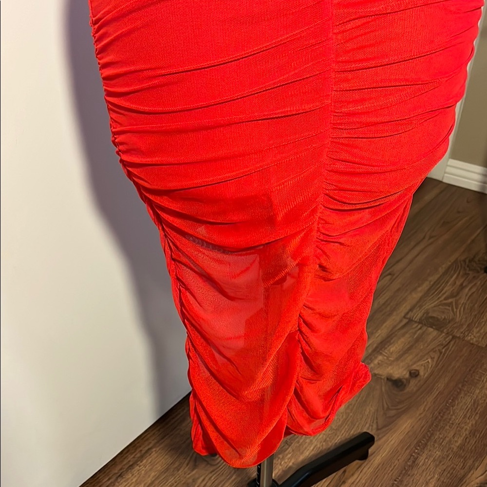 ❤️❤️❤️ Wild Fable Red Ruched Bodycon Dress - Picture 7 of 9